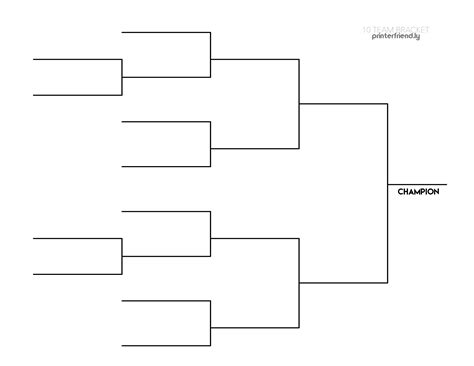 Printable Blank Bracket Template