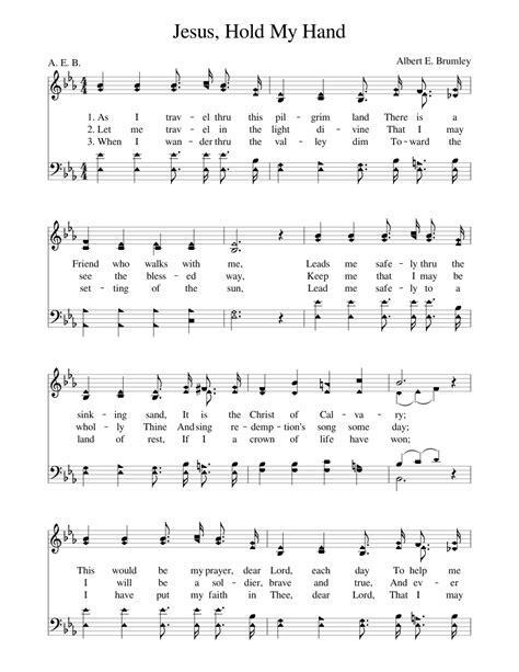 Jesus, Hold My Hand Sheet music for Female, Male (Choral) | Musescore.com