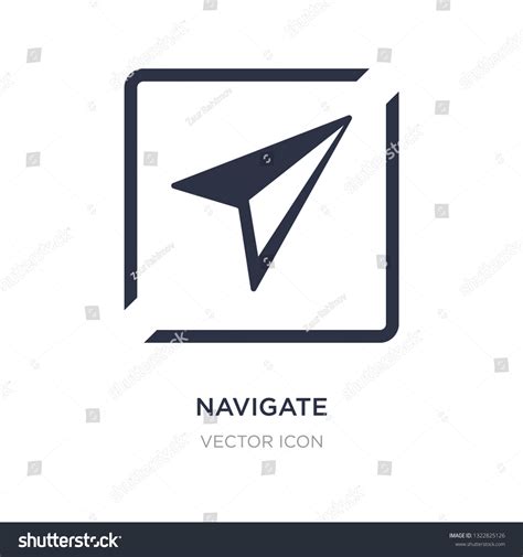 Navigate Icon On White Background Simple Stock Vector (Royalty Free ...