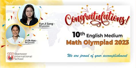 English Math Olympiad 2023 - Ebenezer International School