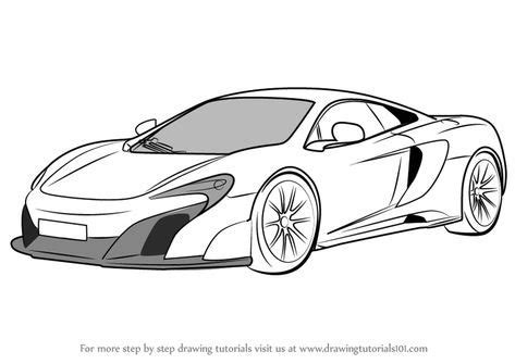 How to Draw McLaren 675LT (Sports Cars) Step by Step | Car drawings ...