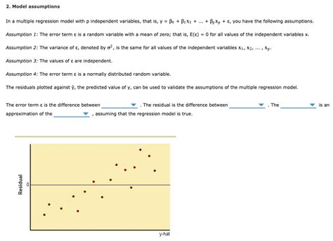 Solved 2. Model assumptions In a multiple regression model | Chegg.com