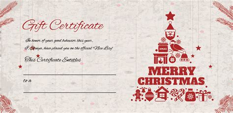 Merry Christmas Gift Certificate Template in Adobe Photoshop