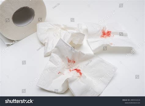 Blood On Used Toilet Paper On Stock Photo 2097214114 | Shutterstock