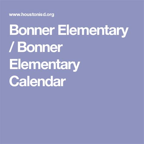 Bonner Elementary / Bonner Elementary Calendar | Elementary, Calendar ...