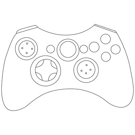 Xbox Controller Drawing Outline