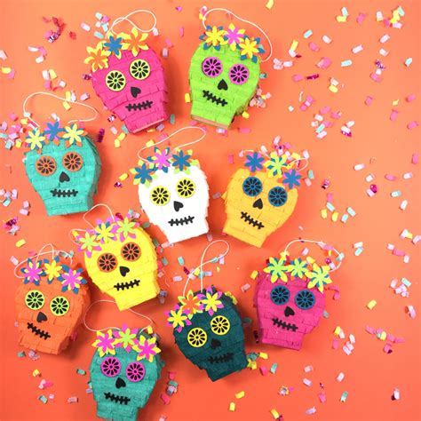 Mexican Christmas Ornaments Mini Pinata Sugar Skull Tree | Etsy