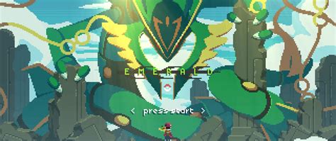 Mega Rayquaza Pokemon Emerald Pixel Live Wallpaper - MoeWalls