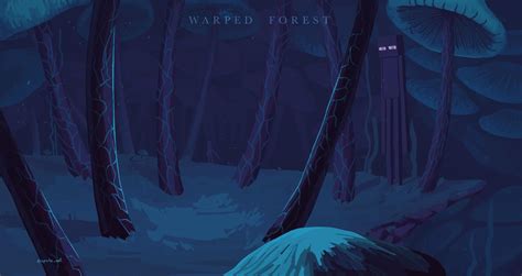 Warped Forest Digital Painting. Full credits to u/ Apohe | Minecraft ...