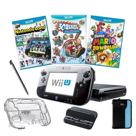 Nintendo Wii U Super Mario 3D World Deluxe Set with Land Game & Accessories