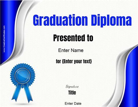 Free Customizable & Printable Diploma Template