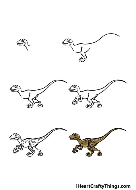 How To Draw A Raptor Step By - Playerhurt30