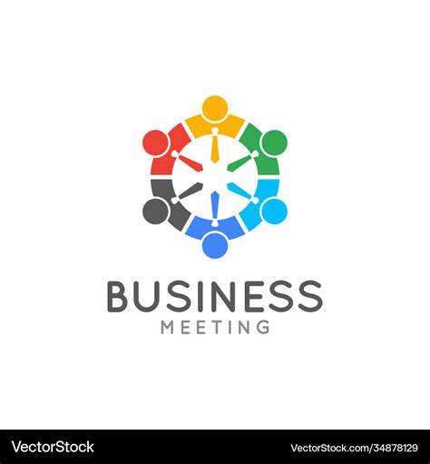 Teamwork meeting logo business team union concept Vector Image