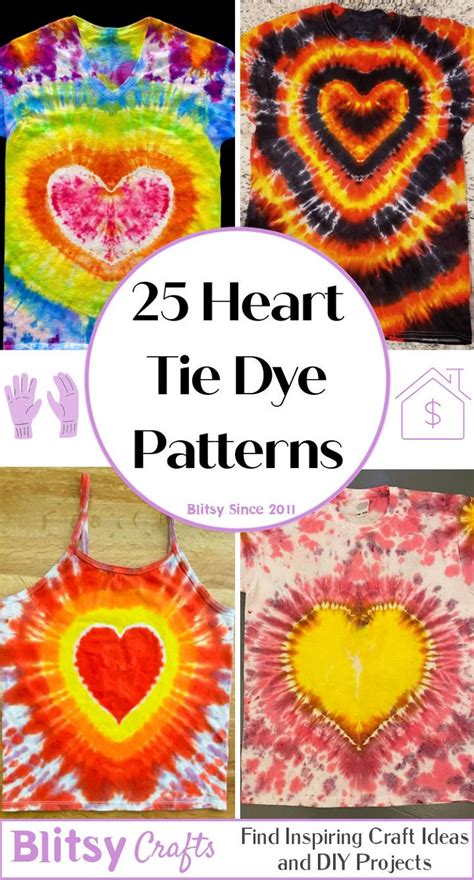 25 Heart Tie Dye Patterns (How to Heart Tie Dye Shirt)