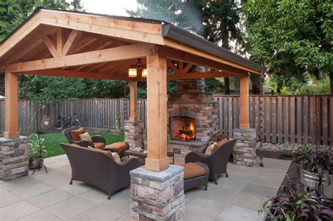 Simple Outdoor Fireplace Design - Paradise Restored Landscaping ...