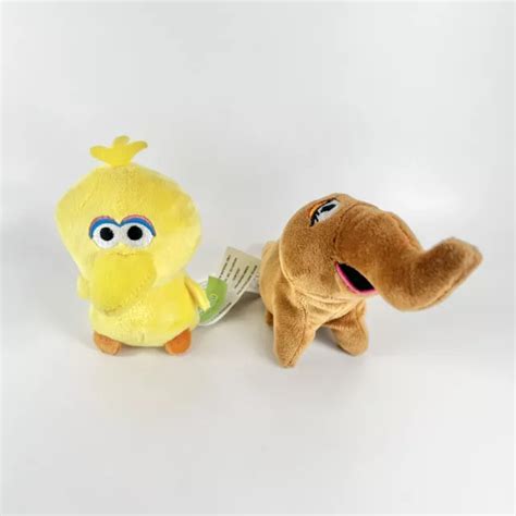 RARE SESAME STREET Best Friends Snuffy Snuffleupagus Big Bird Stuffed ...