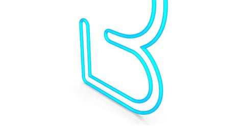 Letter Blue Neon B, 3D - Envato Elements