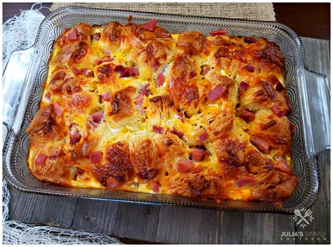 Country Ham Biscuit Breakfast Casserole - Julias Simply Southern