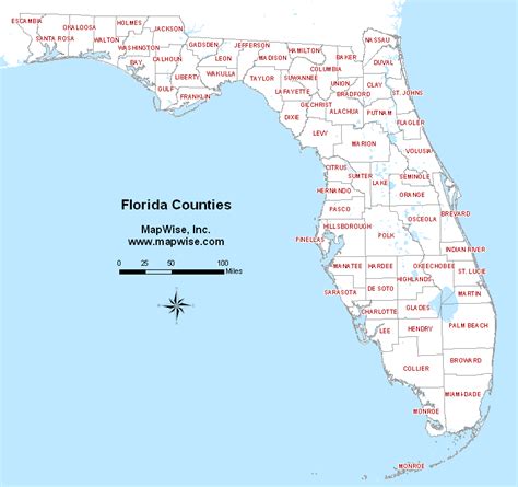 Florida County Map