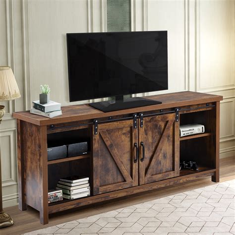 TV Stand Industrial Rustic Entertainment Center for 65 Inch TV, Tall ...