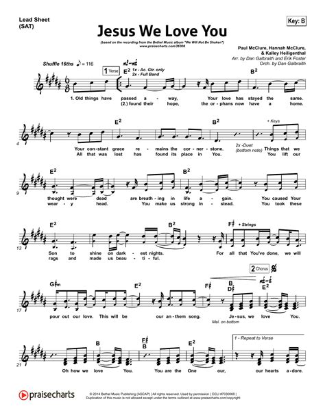 Jesus We Love You - Orchestration at Stanton's Sheet Music