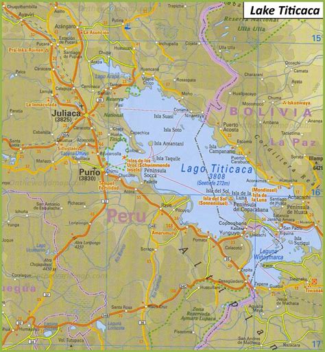 Lake Titicaca Map | Bolivia, Peru | Detailed Maps of Lake Titicaca