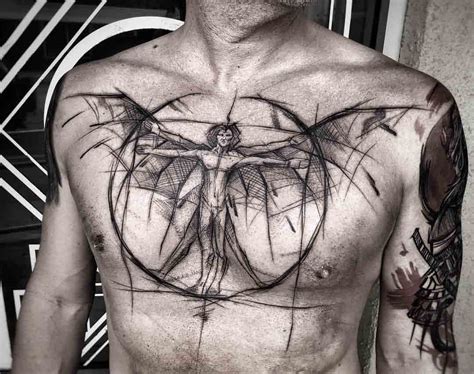 Chest Tattoo Angel Man - Best Tattoo Ideas Gallery