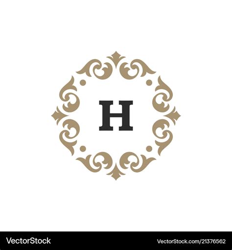 Luxury monogram logo template object Royalty Free Vector