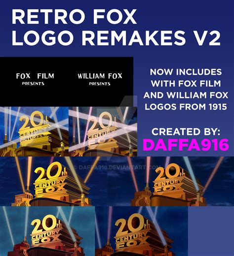 Retro Fox Logo Remakes V2 by Daffa916 on DeviantArt