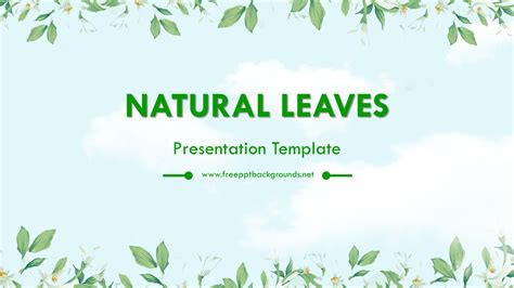 Natural Leaves Powerpoint Templates - Green, Nature - Free PPT ...