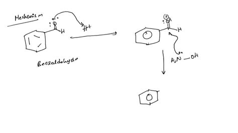 SOLVED: Draw mechanism to show how benzaldehyde reacts with ...