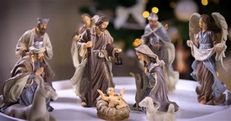 Jesus Christ Nativity scene in front of ... | Stock Video | Pond5