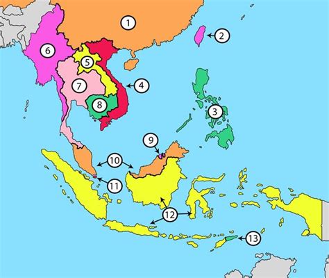 East And Southeast Asia Map Quiz - Africa Map