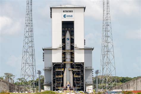 ESA - Ariane 6 stands tall on its launch pad