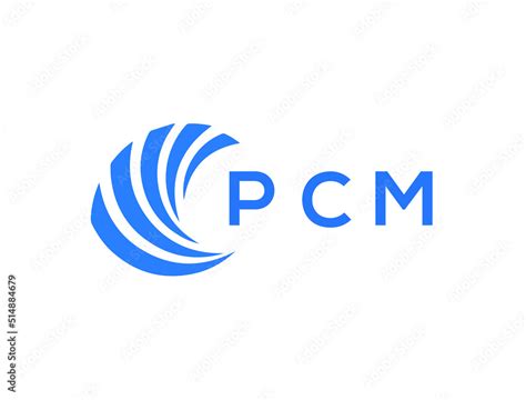 PCM Flat accounting logo design on white background. PCM creative ...