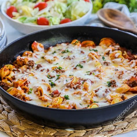 4 Ingredient - Baked Tortellini Casserole · Easy Family Recipes