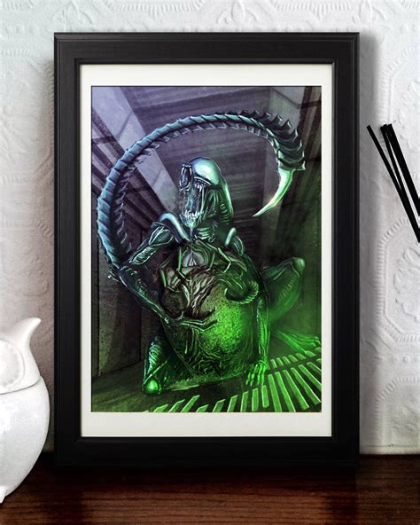 Alien XENOMORPH Art PRINT Alien Movie Poster Illustration - Etsy