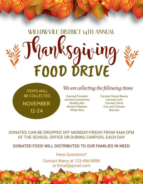 Thanksgiving food drive invitation | Food drive, Food drive flyer ...