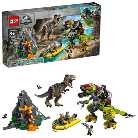 LEGO Jurassic World T. rex vs Dino-Mech Battle 75938 Dinosaur Building ...