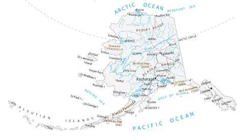 Alaska Map Showing Cities - Emelia Morganica