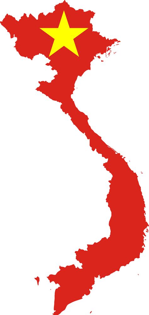 Clipart - Vietnam Map Flag