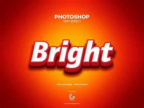 Free Bright Photoshop Text Effect - Graphic Google - Tasty Graphic ...