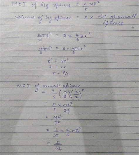 Moment of inertia of solid sphere about its diameter is I If that ...