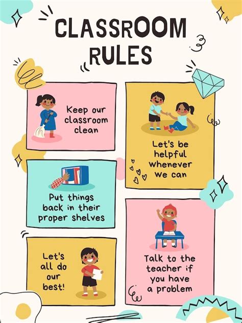 Classroom Rules Poster Instant Download Playroom Rules | Etsy