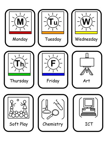 Widgit Symbols for Visual Timetables | Teaching Resources