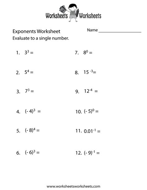 Zero And Negative Exponent Quiz