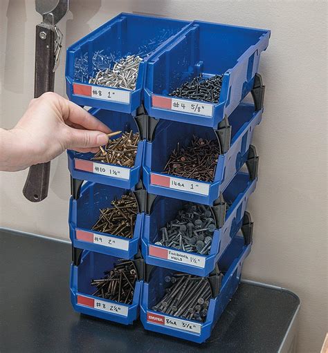 Industrial-Grade Stackable Storage Bins - Lee Valley Tools