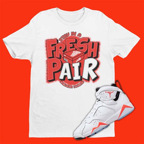 Air Jordan 7 White Infrared Matching Shirt And Jordan Outfits | SNKADX