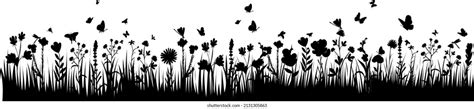 Grass Black Silhouette Isolated Vector Stock Vector (Royalty Free ...