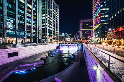 Cheonggyecheon Stream stock image. Image of place, landmark - 156279389